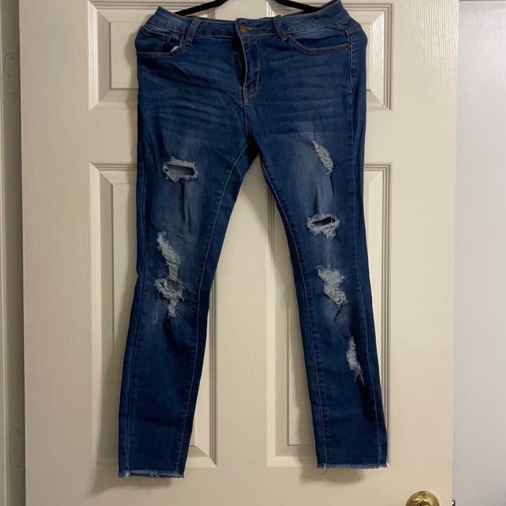 Distressed jeans